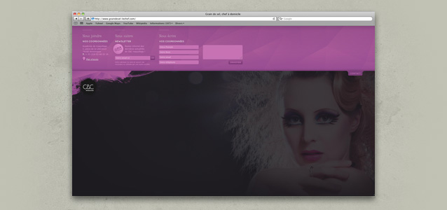 Acad�mie C&C maquillage, cr�ation du site web