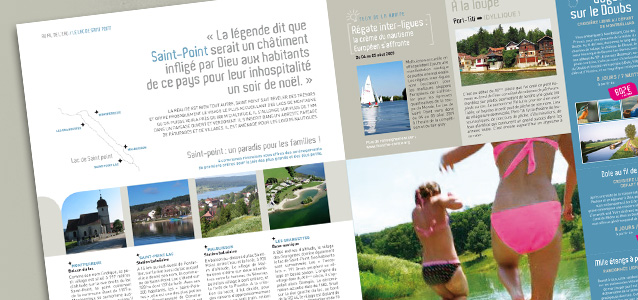 Gros plan des pages promotionnelles �t� de la brochure du CRT de Franche Comt�