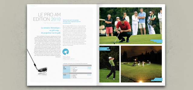 Pages int�rieures de la brochure du golf de M�ribel 2011