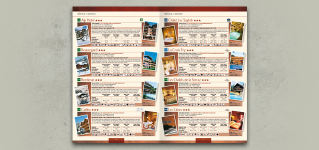 Pages du guide h�bergement du Massif des Aravis